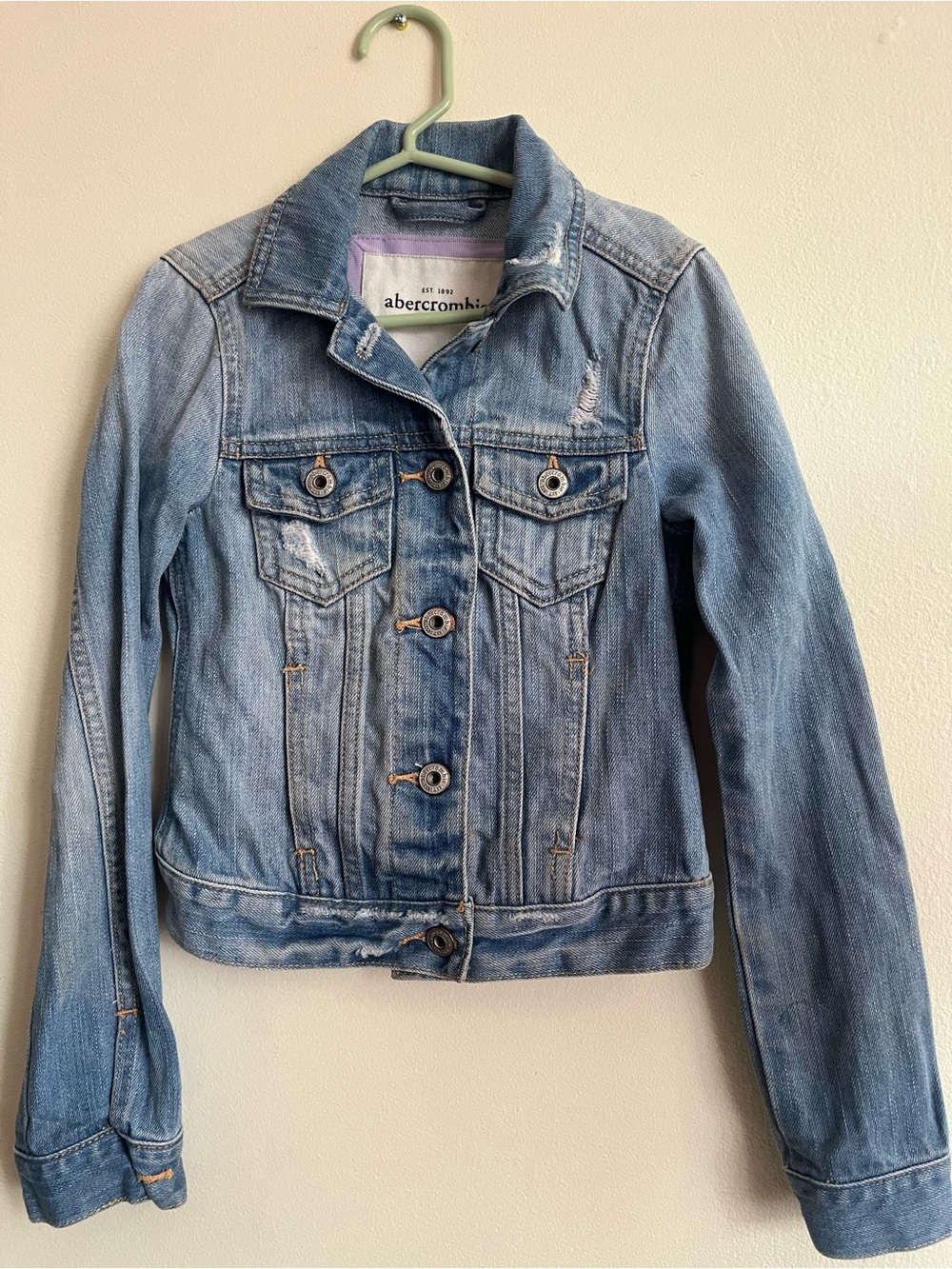 Abercrombie & Fitch Light Blue Denim Jean Jacket - Girls size small